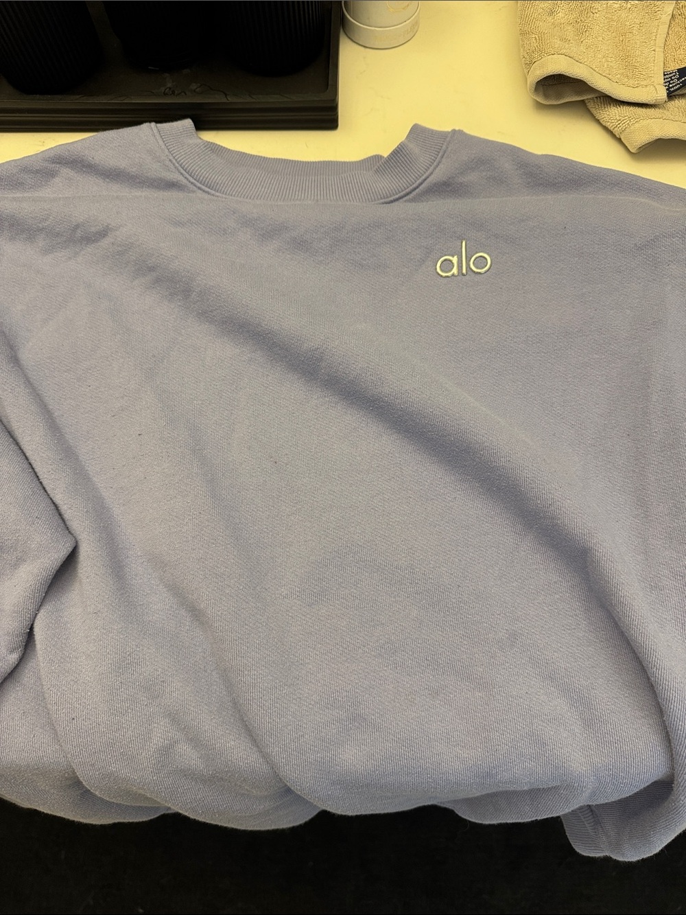 ALO Yoga Lavender Crewneck Sweatshirt - Soft Purple